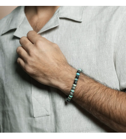 Bracelet Homme Jourdan Azor - Jaspe Africain et Acier JH370001B