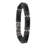 Bracelet Homme Jourdan bijou, Zéphir, acier et acier PVD noir LI 990 H