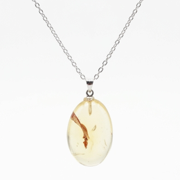 Collier Pendentif Citrine de Madagascar AA 20-30mm & Chaîne 45cm