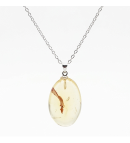 Collier Pendentif Citrine de Madagascar AA 20-30mm & Chaîne 45cm