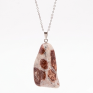 Collier Pendentif Grenat Grossulaire Matrice 20-30mm & Chaîne 45cm