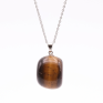 Collier Pendentif Œil de Tigre Naturel 20-30mm & Chaîne 45cm