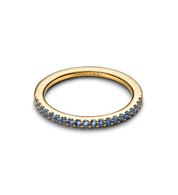 Bague Pandora Demi-Éternité Bleue Dorée Or 14k - 162999C02