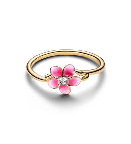 Bague Pandora Disney Vaiana Fleur de Plumeria Dorée 14k - 163844C01