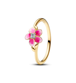 Bague Pandora Disney Vaana fleur de plumeria dorée en métal doré or jaune 585/1000, 163844C01