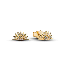 Boucles d'oreilles Pandora Soleil Céleste Scintillant Dorés en métal doré or jaune 585/1000,264627C01