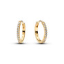 Boucles d'oreilles mini-créoles Pandora scintillantes Dorées en métal doré or jaune 585/1000,264649C01