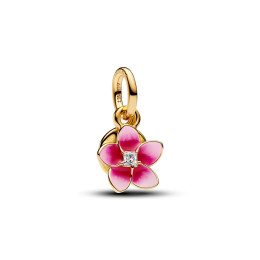 Charm pendentif Pandora Disney Vaiana fleur de plumeria dorée en métal doré or jaune 585/1000 763845C01
