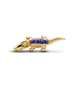 Charm Alligator Doré Pandora Or 14k & Lapis Lazuli - 764624C01