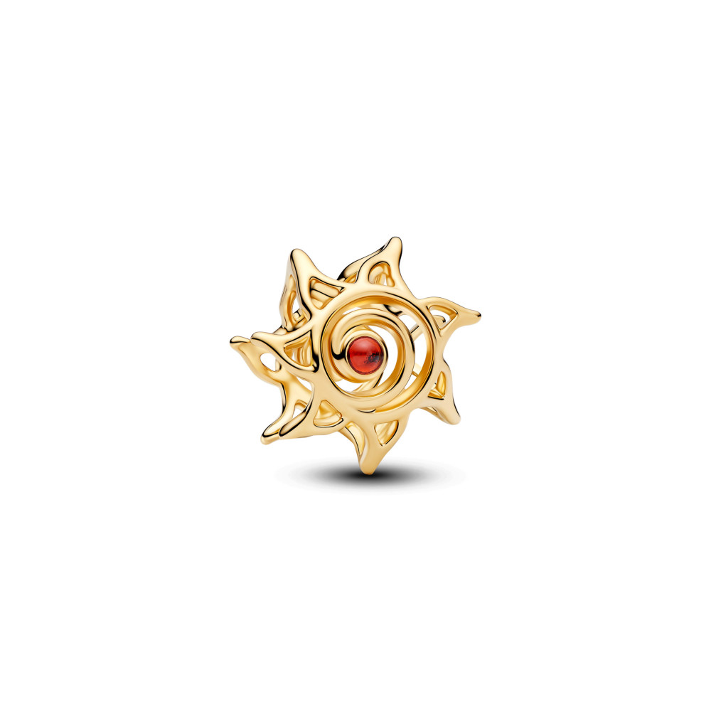 Charm Pandora soleil ajouré doré en métal doré or jaune 585/1000 764625C01