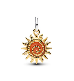Charm Pendant Soleil Verre de Murano Pandora Or & Argent - 764703C01