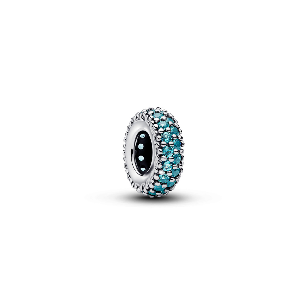 Charm Pandora Moments espaceur pierres bleu glaciers en argent 925/1000, 791359C01