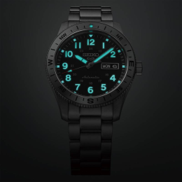 Montre Homme Seiko 5 Sports Automatique Acier Noir, HDB006K1