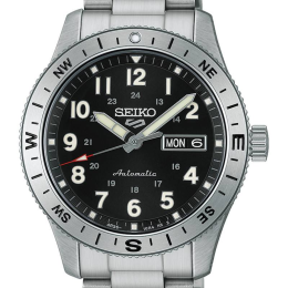 Montre Homme Seiko 5 Sports Automatique Acier Noir, HDB006K1