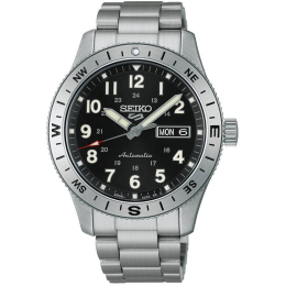 Montre Homme SEIKO 5 - Automatique 3 aiguilles, jour et date acier HDB006K1