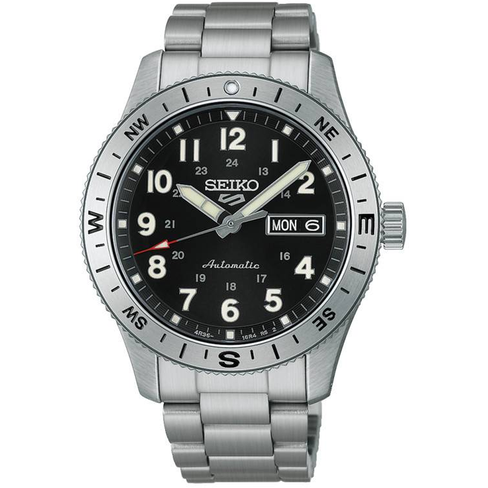 Montre Homme SEIKO 5 - Automatique 3 aiguilles, jour et date acier HDB006K1