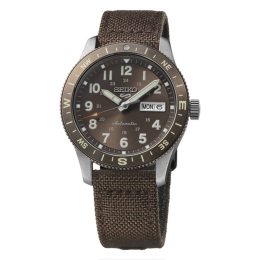 Montre Homme Seiko 5 Sports Automatique Marron Nylon, HDB009K1
