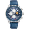 Montre Homme Patrouille De France Athos 1 Chronographe, acier et cuir bleu 668145
