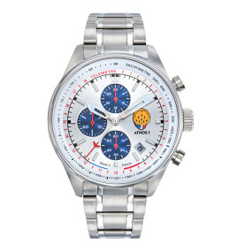 Montre Homme Patrouille De France Athos 1 Chronographe, acier cadran argenté 668150