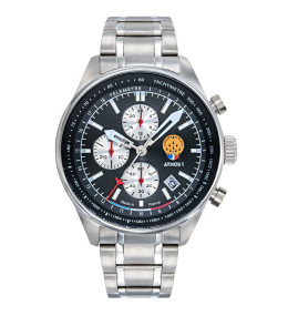 Montre Homme Patrouille De France Athos 1 Chronographe, acier cadran noir 668151