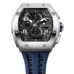 Montre Homme Tsar Bomba Elemental Chrono Silicone Bleu, TB8224Q02