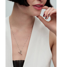Collier Pendentif Cœur Organique Pandora Argent, 393272C00-70