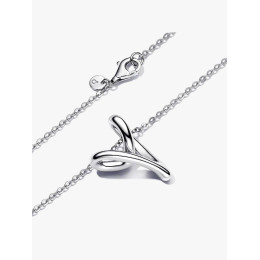 Collier Pendentif Cœur Organique Pandora Argent, 393272C00-70