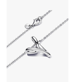 Collier Pendentif Cœur Organique Pandora Argent, 393272C00-70