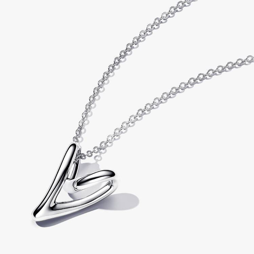 Collier Pandora pendentif coeur de forme organique en argent 925/1000 393272C00-70