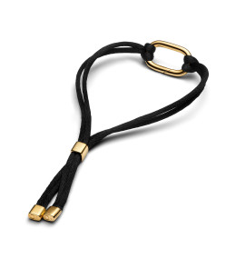 Bracelet Cordon Noir & Link Ouvrable Pandora ME, 564680C01