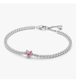 Bracelet Pandora coeur scintillant rose, en argent 925/1000, 590041C03