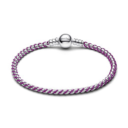 Bracelet Maille Vénitienne & Cordon Violet Pandora, 593816C03