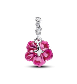 Charm Pendentif Hibiscus Émail Rose Pandora, 794698C01