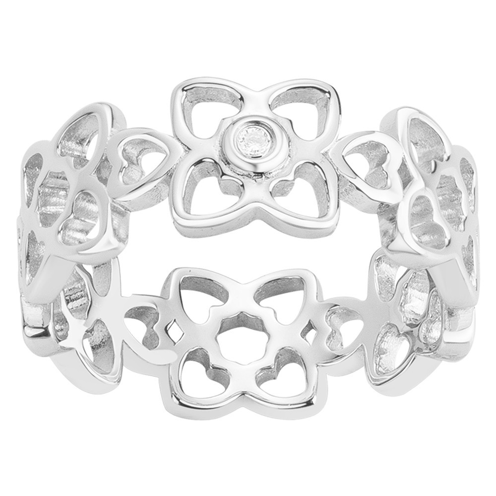 Bague Argent 925/1000, La Garçonne Diamant, 20100051