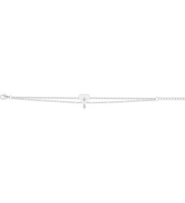 Bracelet Double Rang Argent Cœur et Diamant La Garçonne 20300042