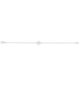 Bracelet Fin Argent Motif Fleur et Diamant La Garçonne 20300046