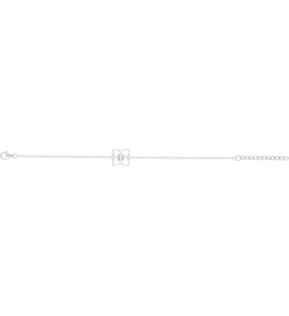 Bracelet Fin Argent Motif Fleurs Cœurs et Diamant La Garçonne 20300048