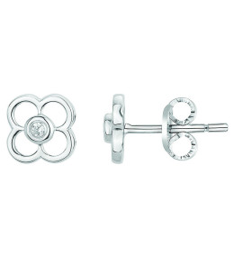 Boucles d'oreilles Argent 925/1000, La Garçonne Diamant, 20400046