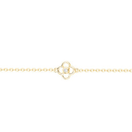 Bracelet La Garçonne Diamant, motif floral ajouré en plaqué or 26300045
