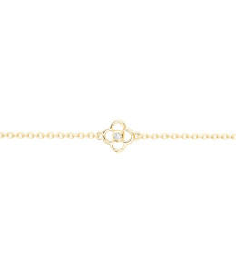 Bracelet La Garçonne Diamant, motif floral ajouré en plaqué or 26300045