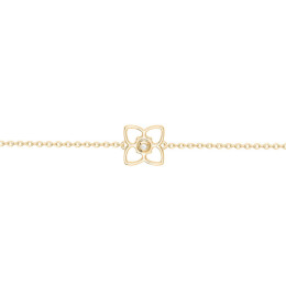 Bracelet La Garçonne Diamant, motif floral aux détails coeurs en plaqué or 26300047