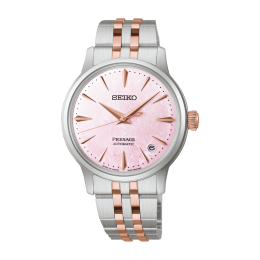Montre Femme SEIKO PRESAGE (Cocktail time), édition limitée à 9000 ex. Automatique acier et cuir SRPM06J1