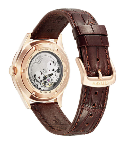 Montre Homme Citizen C7 Automatique Cuir Marron Or Rose NH8393-05AC