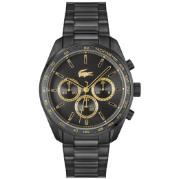 Montre homme Lacoste, Boston, chronographe, acier PVD noir 2011476