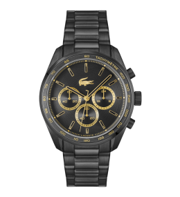 Montre homme Lacoste, Boston, chronographe, acier PVD noir 2011476