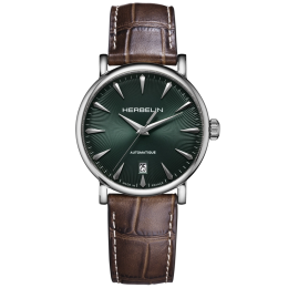Montre homme Michel Herbelin INSPIRATION Automatique en acier et cuir brun 2047AP16MA