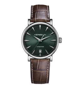 Montre homme Michel Herbelin INSPIRATION Automatique en acier et cuir brun 2047AP16MA