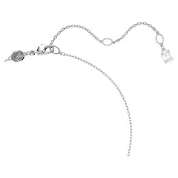 Collier Swarovski Matrix Pendentif Nœud Cristal Blanc Métal Rhodié