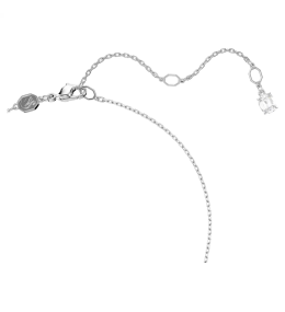 Collier Swarovski Matrix Pendentif Nœud Cristal Blanc Métal Rhodié