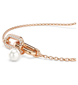Bracelet Swarovski Constella Maillons et Perle Doré Or Rose